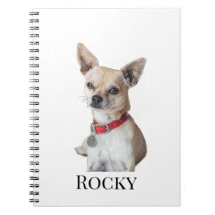 Personalized Dog Photo Custom Pet Name Notebook