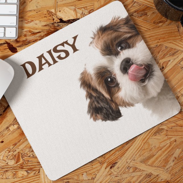Personalized Dog Photo & Name Mouse Pad (Creator Uploaded)
