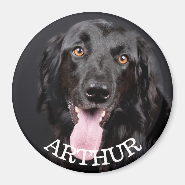 Personalized Dog Photo Refrigerator Magnet (Front)