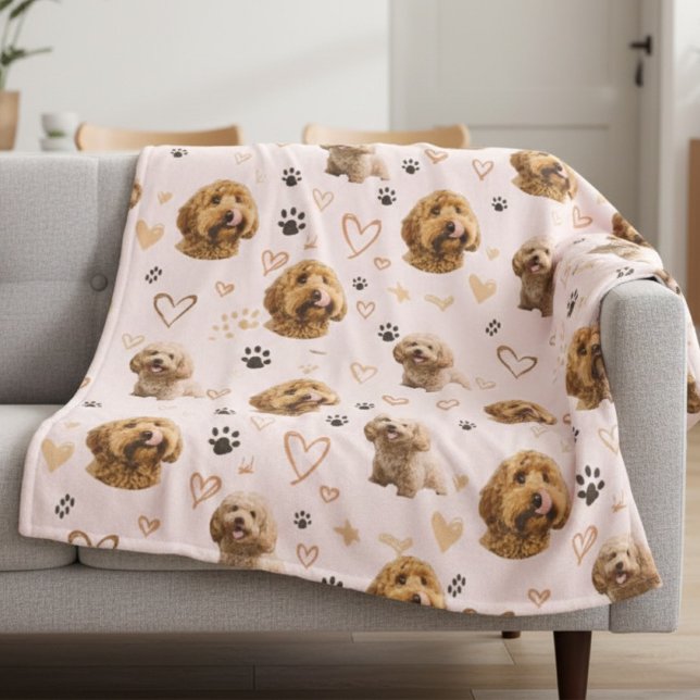 Personalized Dog Photo Valentine Blanket – Custom  (Creator Uploaded)