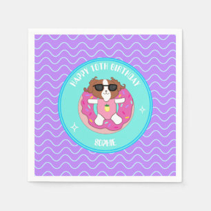 Personalized Dog Pool Party Napkins