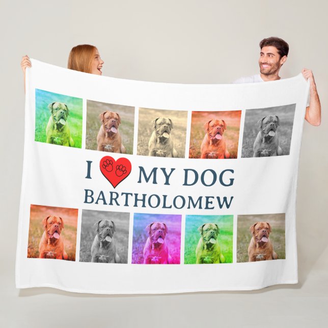 Personalized Dog Pop Art Pet Lover Gift Fleece Blanket (In Situ)