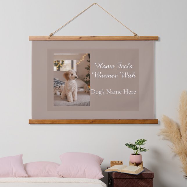 Personalized Dog’s Name, Custom Dog Lover Gift Hanging Tapestry (Bedroom)