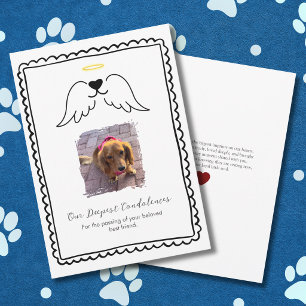 Personalized Dog Sympathy Pet Loss Custom Photo In Invitation