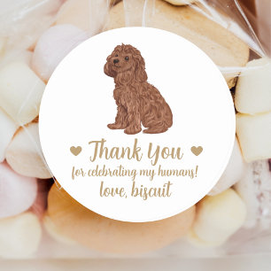 Personalized Dog Wedding Favor Stickers