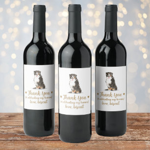 Personalized Dog Wedding Wine Label