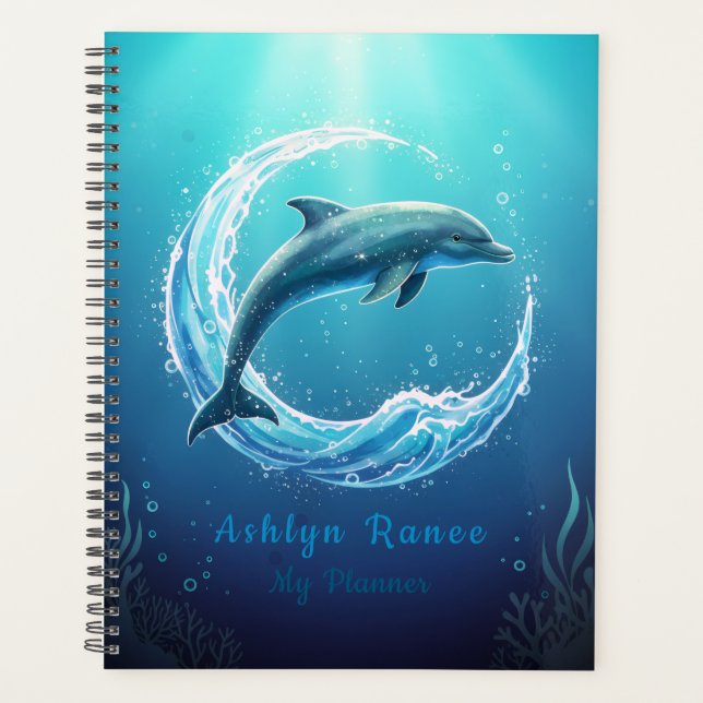 Personalized Dolphin Planner (Front)