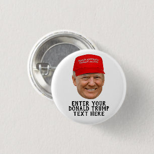 PERSONALIZED DONALD TRUMP MAGA 3 CM ROUND BADGE