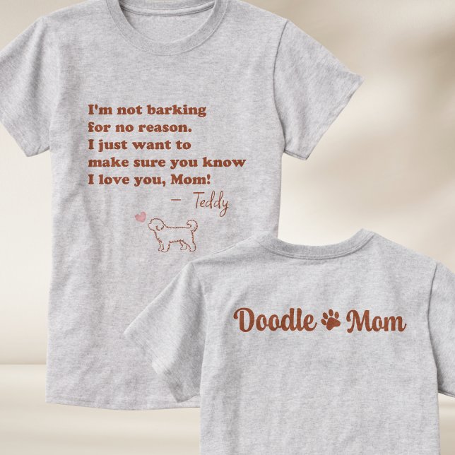Personalized Doodle Mom T-shirt Custom name Gift (Creator Uploaded)