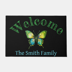 Personalized doormat butterfly