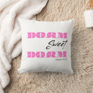 Personalized Dorm Sweet Dorm Pink Cushion
