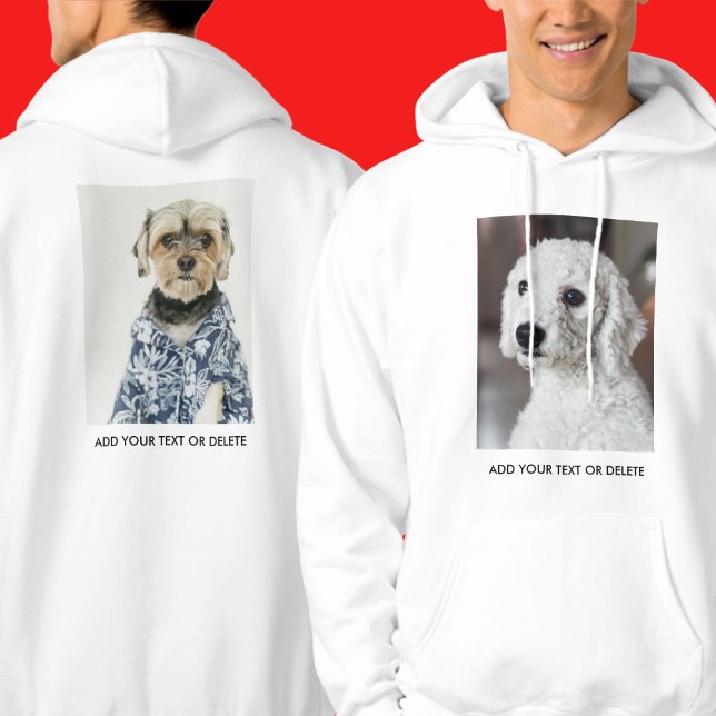 Personalized Double Sided Photo Text  Hoodie (Creator Uploaded)