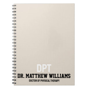 Personalized DPT Doctor of Physical Therapy Gift Notebook