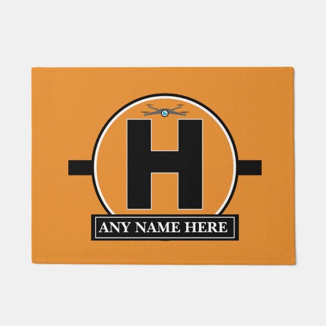 Personalized Drone landing pad Doormat (Front)