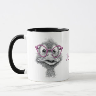Personalized Duck Mug with Black Handle