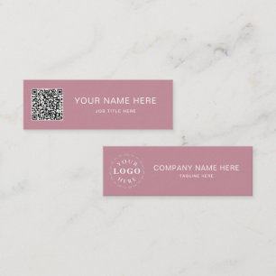 Personalized Dusty Rose Mini Calling Card Design