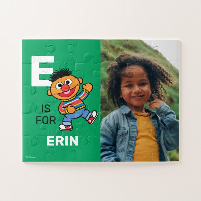 Personalized E is for Ernie | Photo Jigsaw Puzzle (Horizontal)