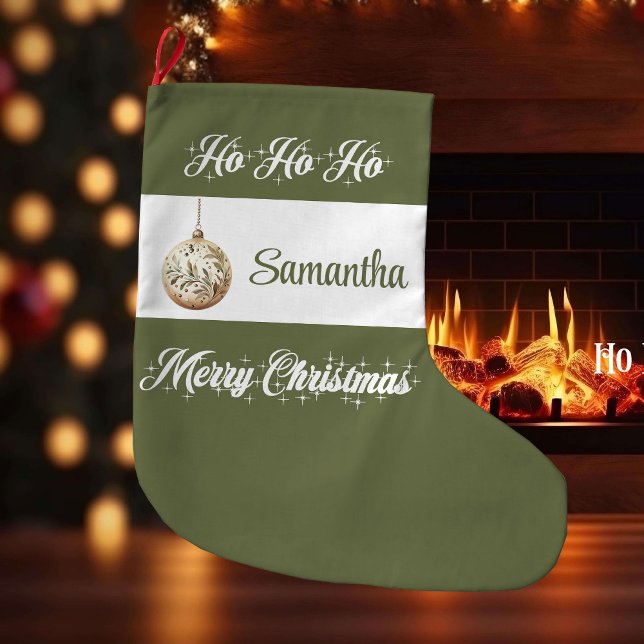 Personalized Earthy Tone Christmas Stocking (Personalized Earthy Tone Christmas Stocking)