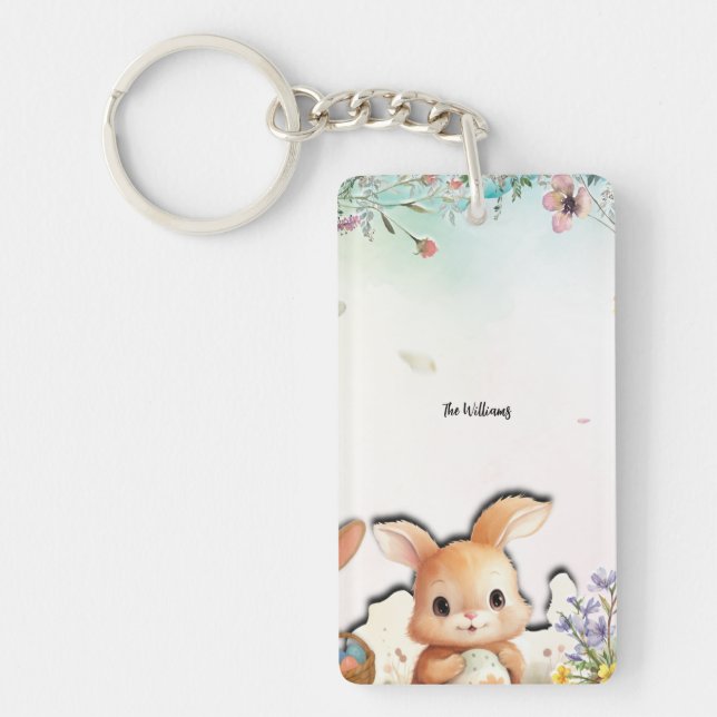 Personalized Easter Acrylic Keychain Double Sided (Front)