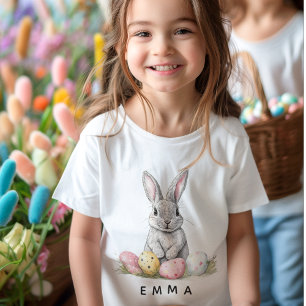 Personalized Easter Bunny   Custom Name  Baby T-Shirt