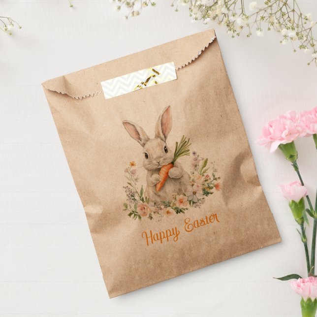 Personalized Easter Bunny  Happy easter Favour Bags (Sealed)