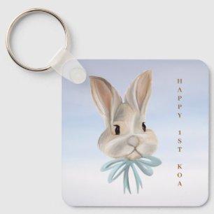 Personalized Easter Bunny Keychain