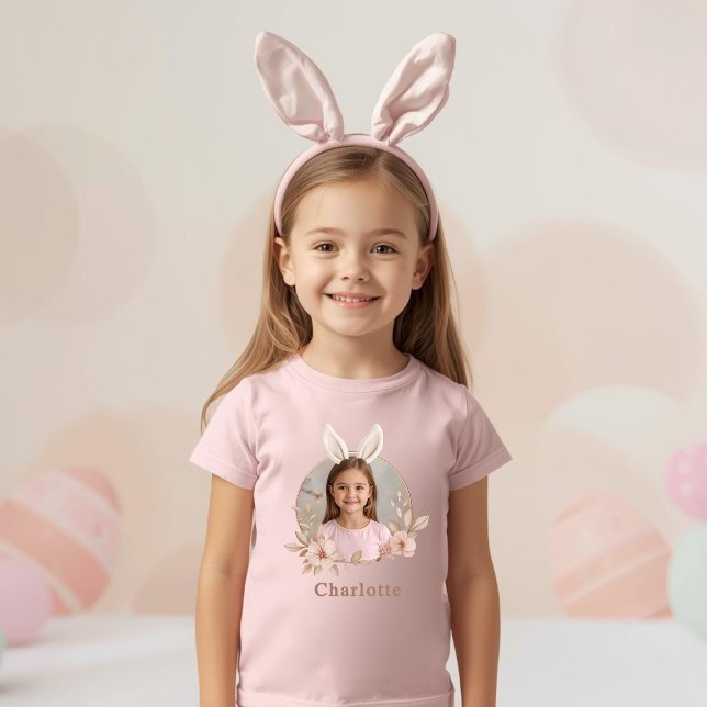 Personalized Easter Bunny Photo Toddler T-Shirt (Creator Uploaded)