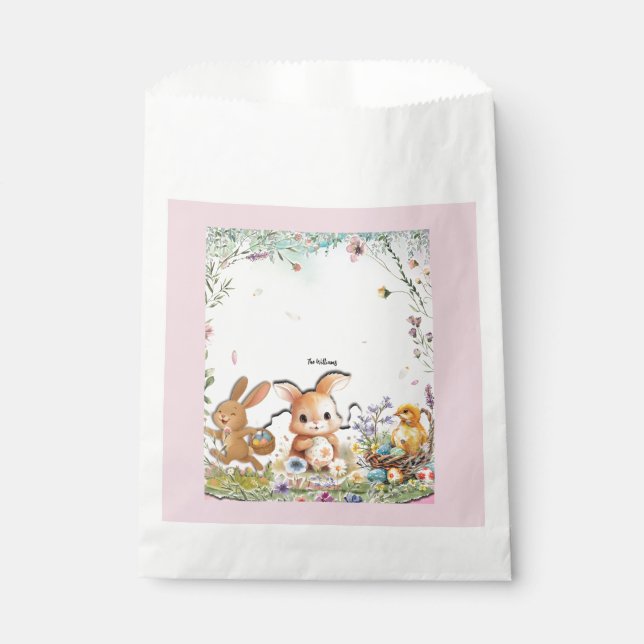 Personalized Easter Stickers Favour Bags (Front)
