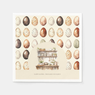 Personalized Easter Vintage Kitchen Napkin