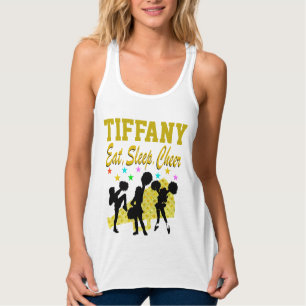 PERSONALIZED EAT, SLEEP, CHEER TANK TOP