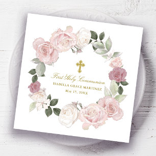 Personalized Editable First Holy Communion  Napkin