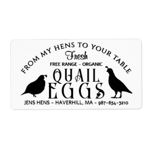 PERSONALIZED EGG CARTON LOGO Quail Eggs with Heart
