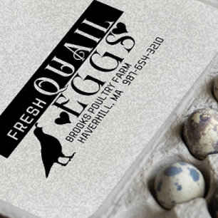 PERSONALIZED EGG CARTON LOGO Quail Eggs with Heart Classic Round Sticker