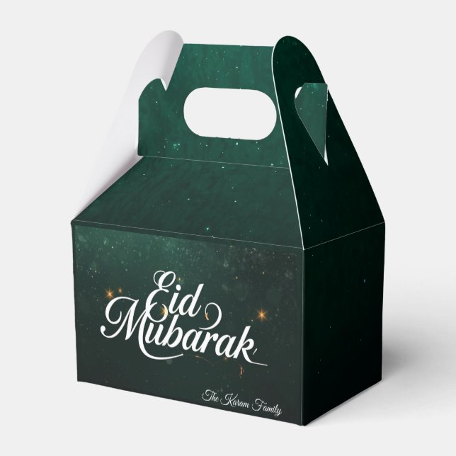 Personalized  Eid Mubarak Favor Boxes (Back Side)