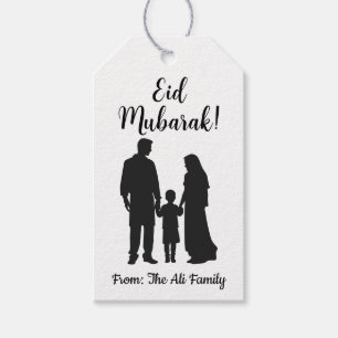 Personalized Eid Mubarak Gift Tags - Family of 3