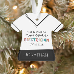 Personalized Electrician Funny Gifts Ornament