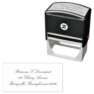 Personalized Elegant Calligraphy Script Address Self-inking Stamp