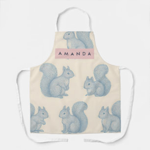 Personalized Elegant Charming Squirrel Pattern Apron