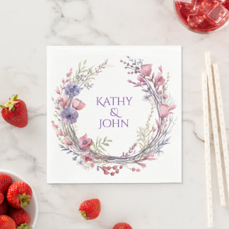 Personalized elegant cocktail party napkins