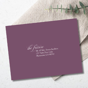 Personalized Elegant Dark Purple Envelope