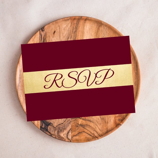 Personalized Elegant Fall Burgundy RSVP Wedding (Creator Uploaded)