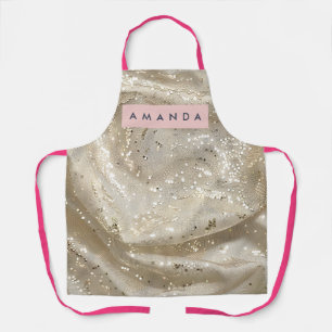 Personalized Elegant Gold Sparkle Apron