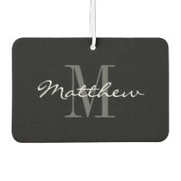 Personalized elegant monogram car air freshener