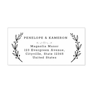 Personalized Elegant Ornament  Self-inking Stamp