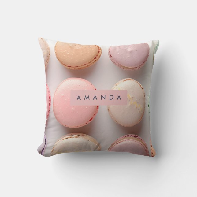Personalized Elegant Pastel Macaron  Cushion (Front)