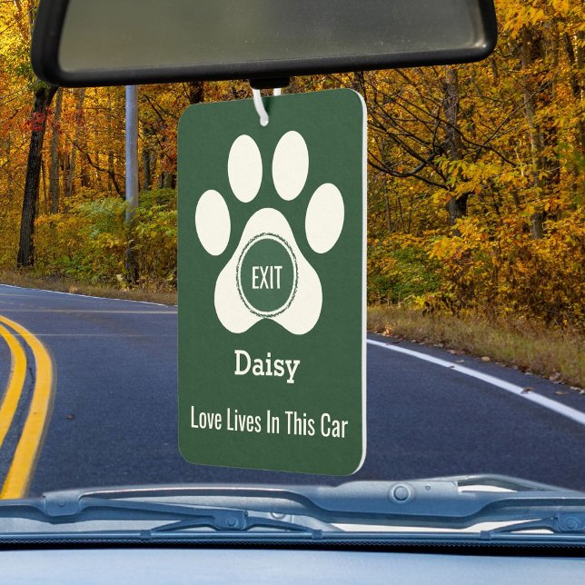 Personalized Elegant Pet Paw Dog Love Funny Gift Car Air Freshener (Creator Uploaded)