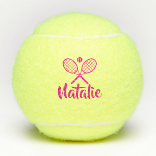 Personalized Elegant Script Name  Tennis Balls