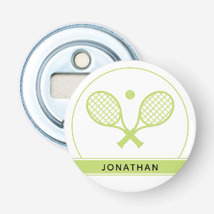 Personalized Elegant Tennis Racket and Ball Cute Bottle Opener
