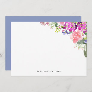 Personalized Elegant Watercolor Floral Card