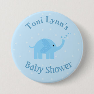Personalized Elephant Baby Shower Button